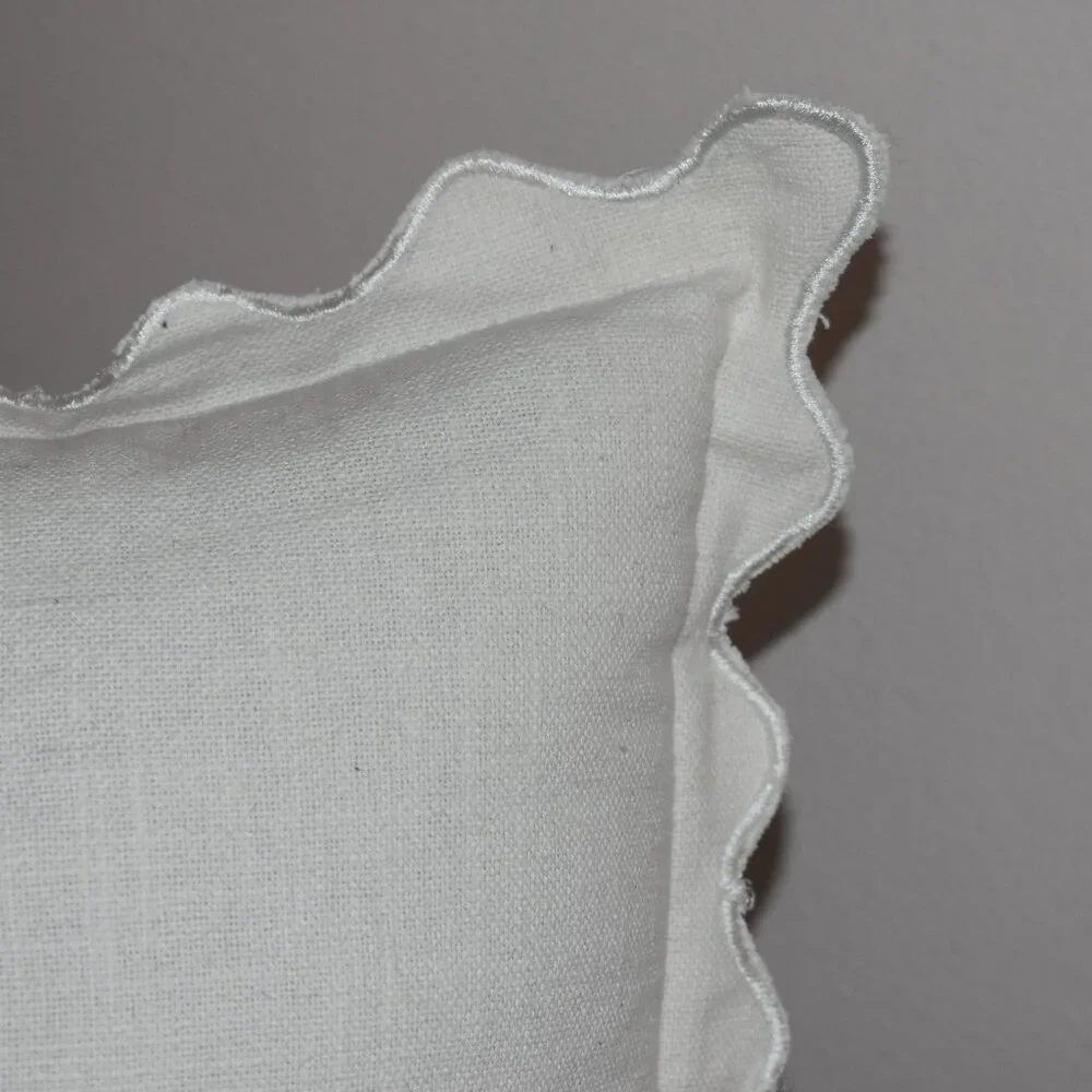 White Ruffle Edge Country Cottage Farmhouse Carrot Throw Pillow - Cottagecore 🥕